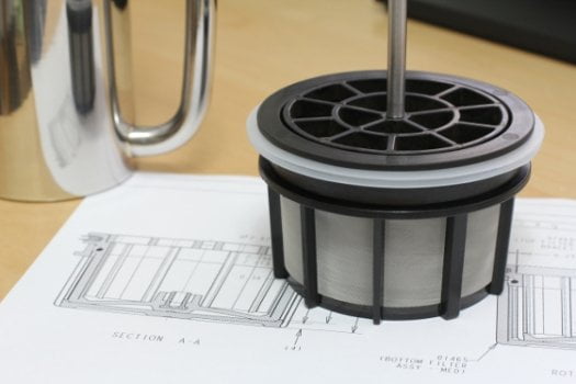 Gourmet Coffee Filter, Super fine mesh, insert molded.